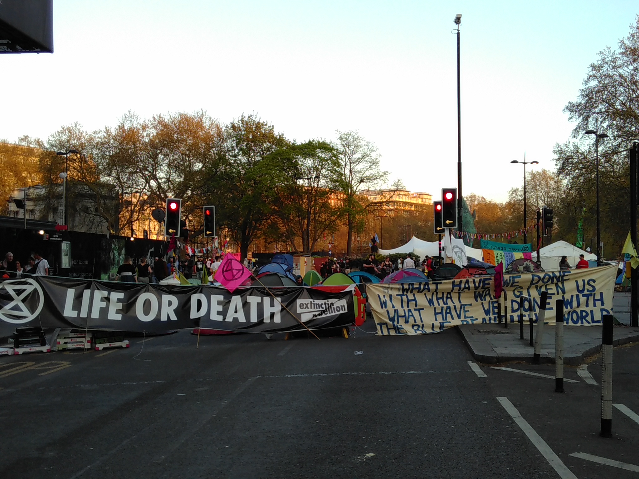 Marble Arch with banners